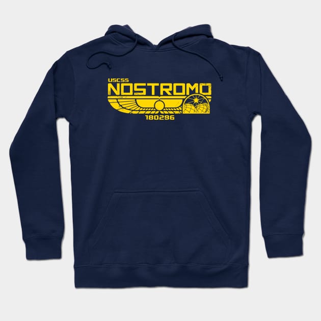 Nostromo Logo (Gold) Hoodie by Miskatonic Designs